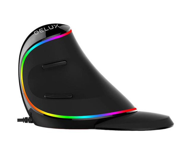 Delux Mysz pionowa M618Plus RGB - 1045654 - zdjęcie 3